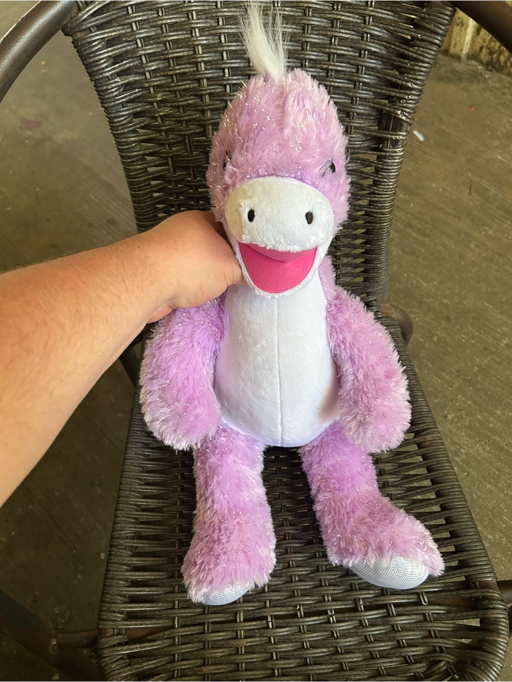 Plush Purple Dino Stuffed Toy - Soft Kids Plush rare find